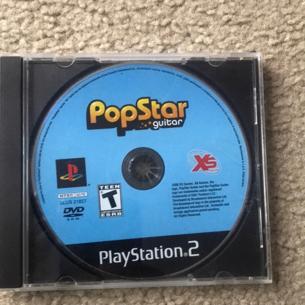 PS2 PopStar guitar DVD Music Only